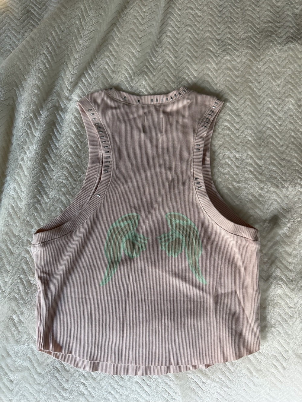 Boys Lie Ribbed Pink Tank